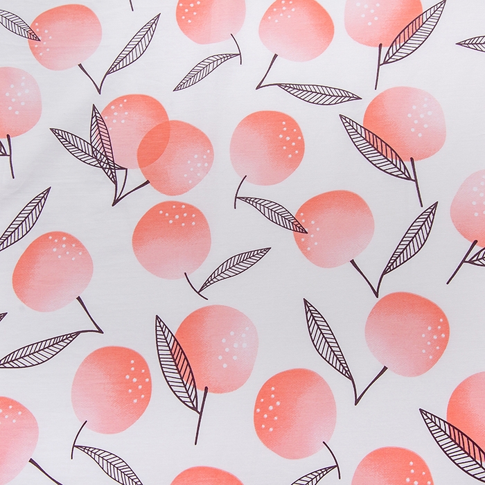 91家纺网 家纺一手货源 找家纺 爱妮玖玖 2025新款夏风系列单层床笠 樱桃