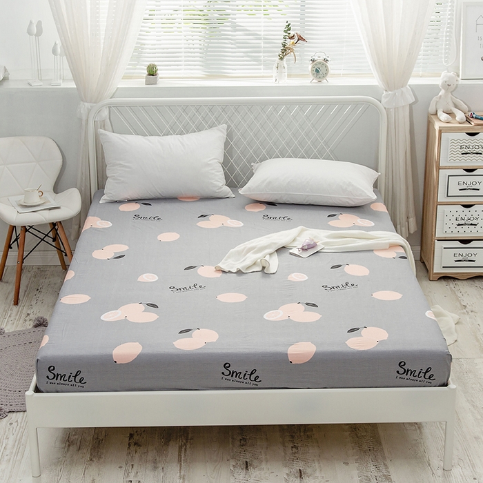 91家纺网 家纺一手货源 找家纺 爱妮玖玖 2025新款夏风系列单层床笠 柠檬派对