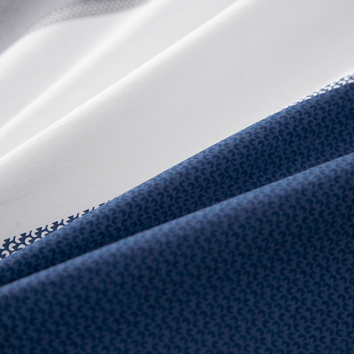 91家纺网 家纺一手货源 找家纺 爱妮玖玖 2025新款夏风系列单层床笠 灰蓝条