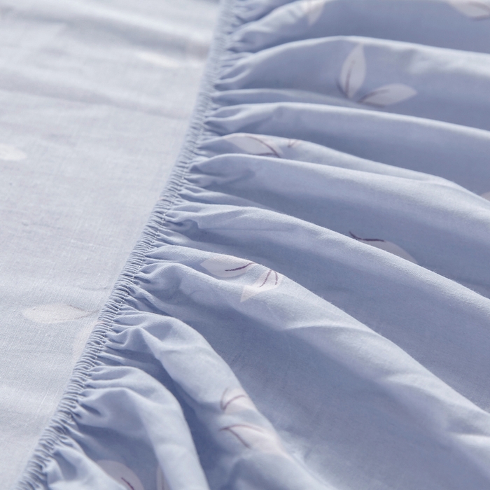 91家纺网 家纺一手货源 找家纺 爱妮玖玖 2025新款夏风系列单层床笠 灰叶子