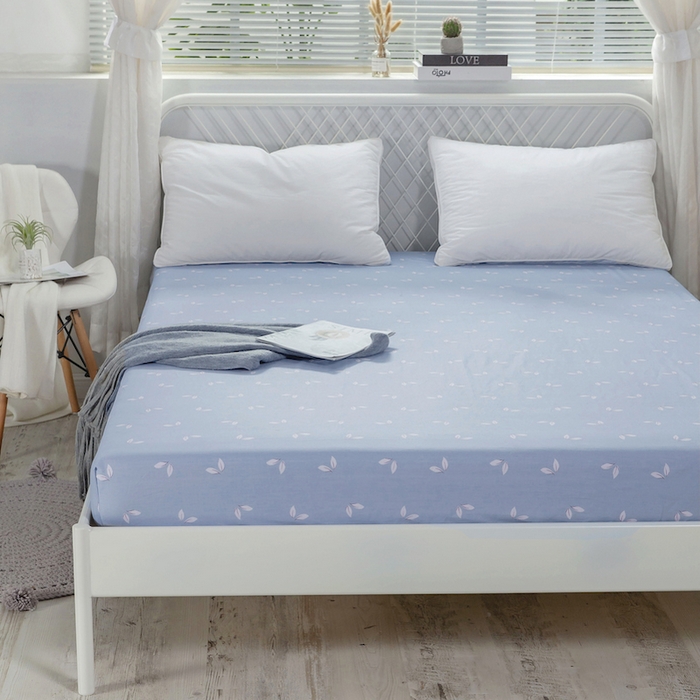 91家纺网 家纺一手货源 找家纺 爱妮玖玖 2025新款夏风系列单层床笠 灰叶子