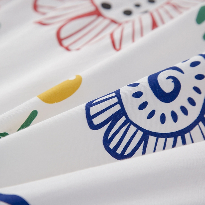 91家纺网 家纺一手货源 找家纺 爱妮玖玖 2025新款夏风系列单层床笠 太阳花