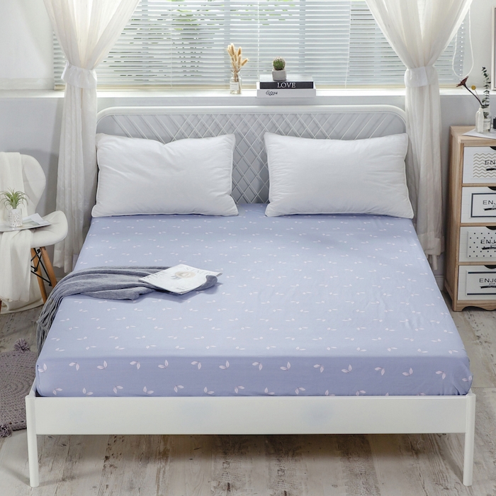 91家纺网 家纺一手货源 找家纺 爱妮玖玖 2025新款夏风系列单层床笠 灰叶子