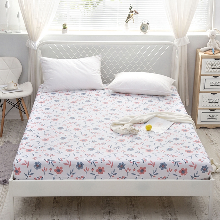 91家纺网 家纺一手货源 找家纺 爱妮玖玖 2025新款夏风系列单层床笠 悠悠花香