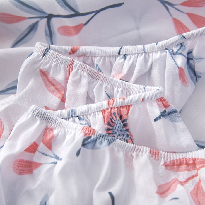 91家纺网 家纺一手货源 找家纺 爱妮玖玖 2025新款夏风系列单层床笠 悠悠花香