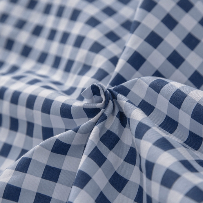 91家纺网 家纺一手货源 找家纺 爱妮玖玖 2025新款夏风系列单层床笠 蓝格