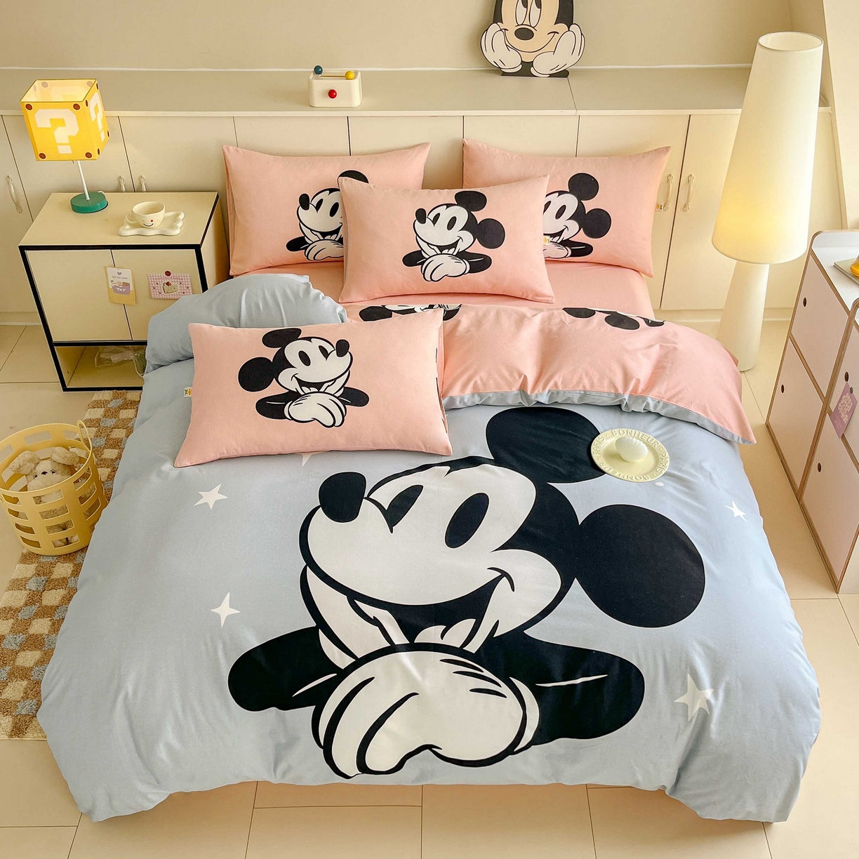 91家纺网 家纺一手货源 找家纺 （总）玉元坊 2025年5月新品 大版卡通全棉纯棉床单床笠加厚四件套