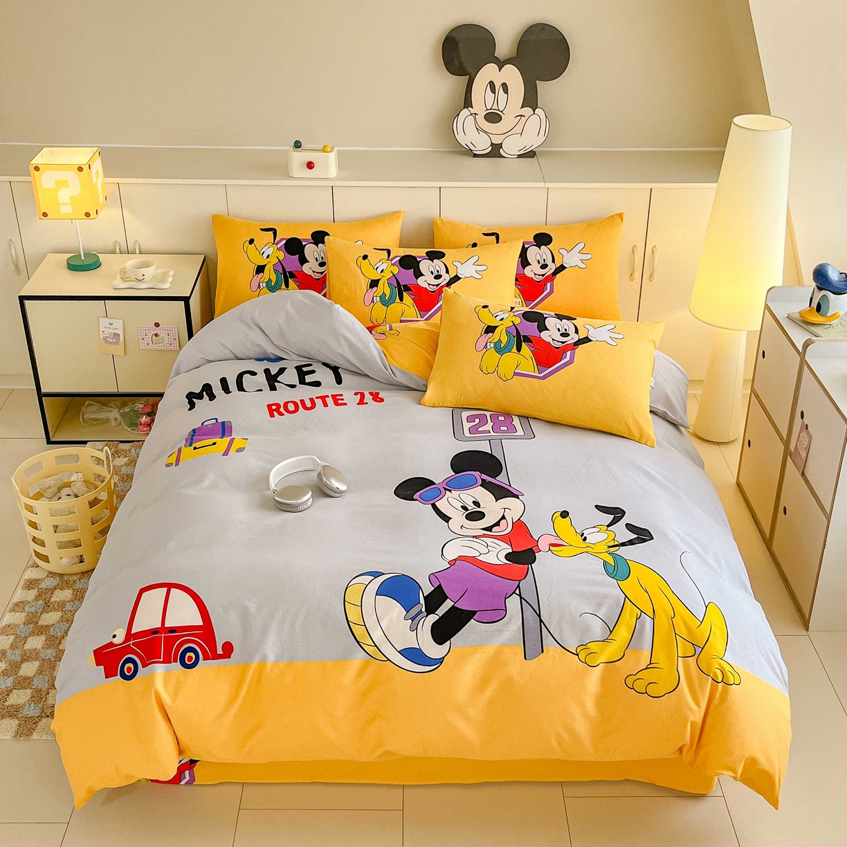 91家纺网 家纺一手货源 找家纺 （总）玉元坊 2025年5月新品 大版卡通全棉纯棉床单床笠加厚四件套