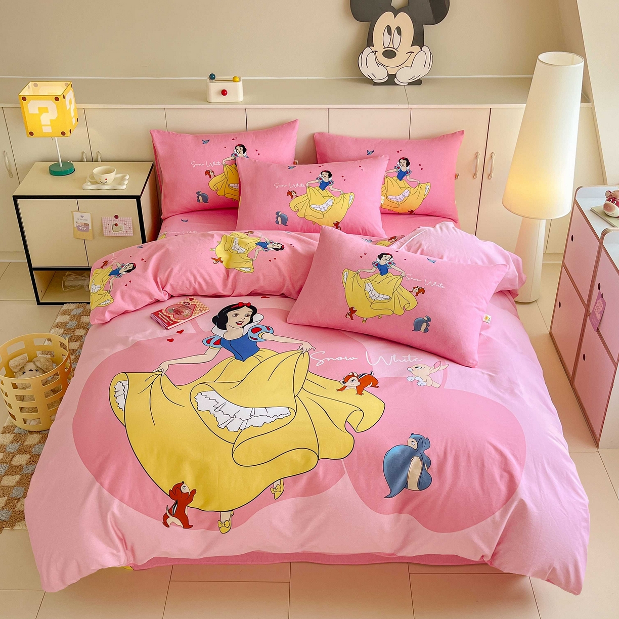 91家纺网 家纺一手货源 找家纺 （总）玉元坊 2025年5月新品 大版卡通全棉纯棉床单床笠加厚四件套