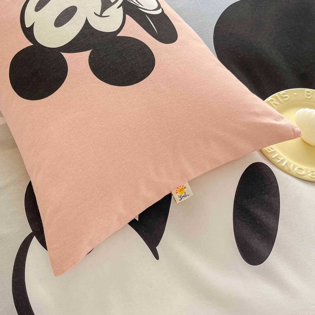 91家纺网 家纺一手货源 找家纺 玉元坊 2025年5月新品 大版卡通全棉纯棉床单床笠加厚四件套 蓝心米奇