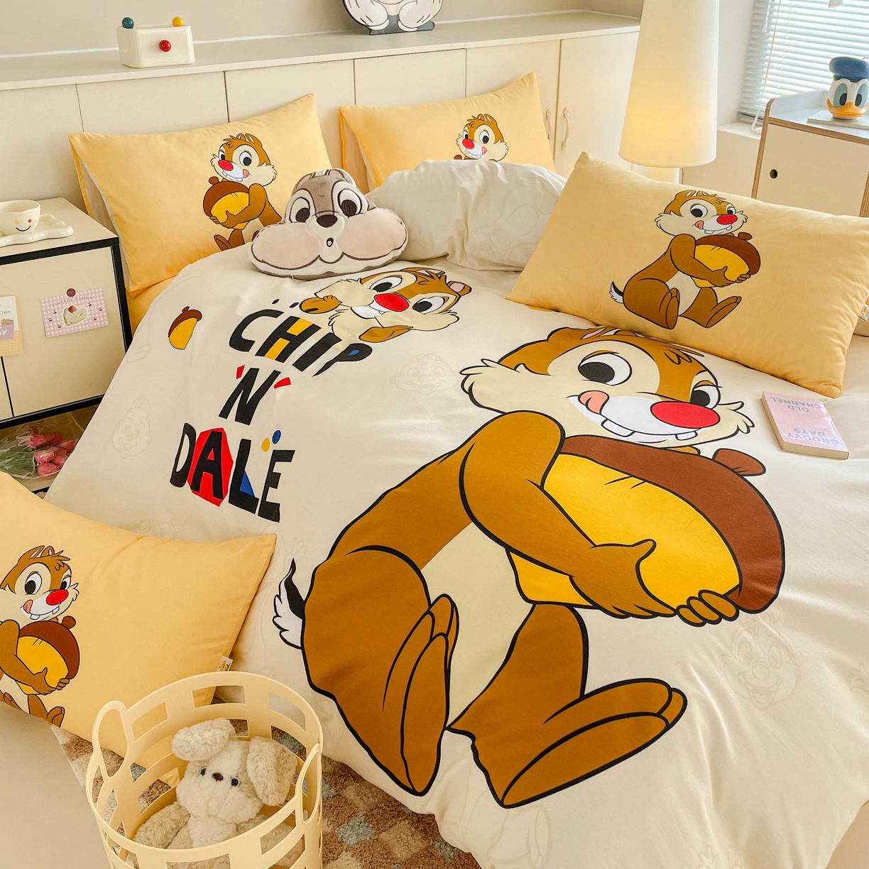 91家纺网 家纺一手货源 找家纺 玉元坊 2025年5月新品 大版卡通全棉纯棉床单床笠加厚四件套 笑脸奇奇