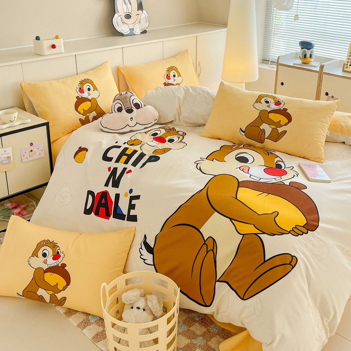 91家纺网 家纺一手货源 找家纺 玉元坊 2025年5月新品 大版卡通全棉纯棉床单床笠加厚四件套 笑脸奇奇