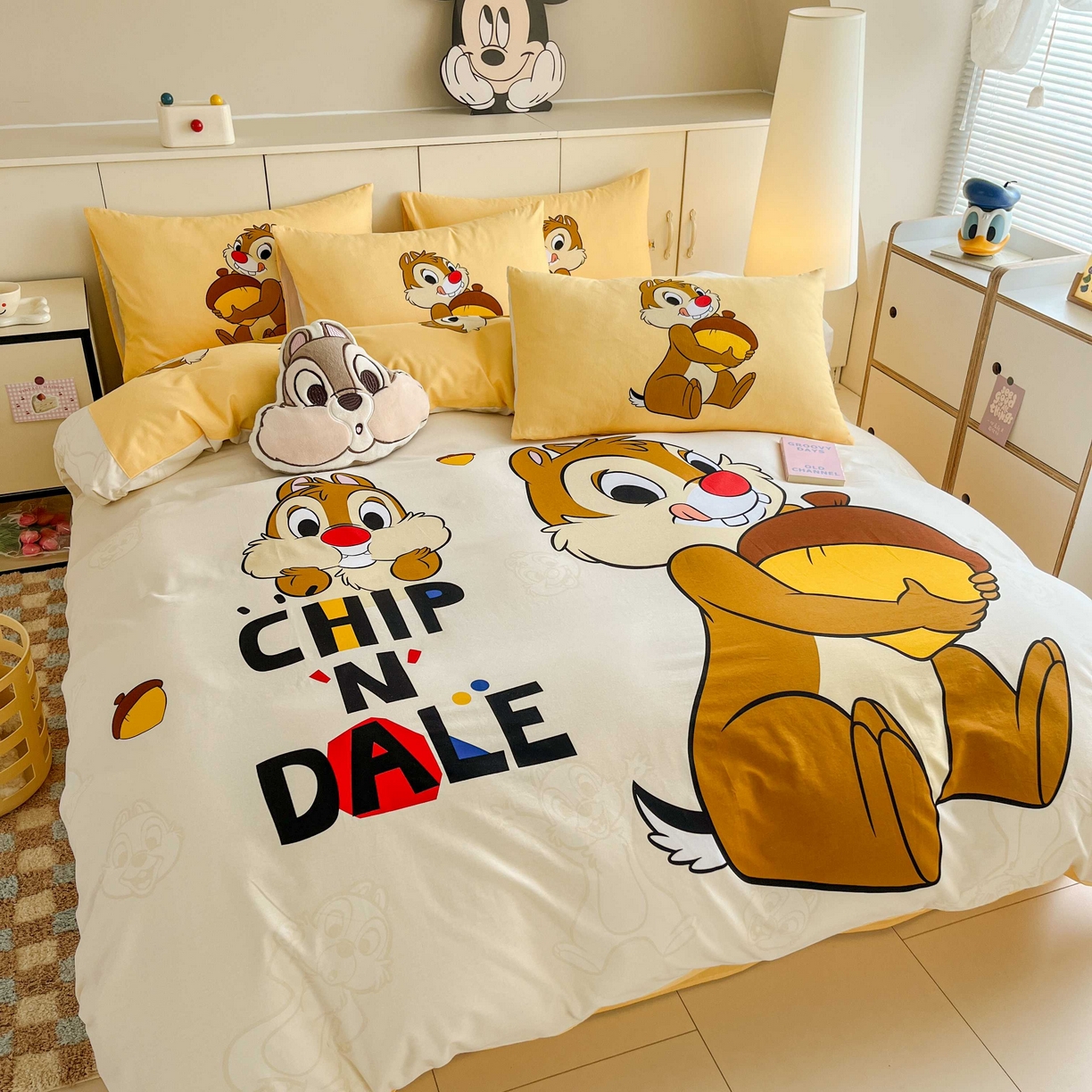 91家纺网 家纺一手货源 找家纺 玉元坊 2025年5月新品 大版卡通全棉纯棉床单床笠加厚四件套 笑脸奇奇