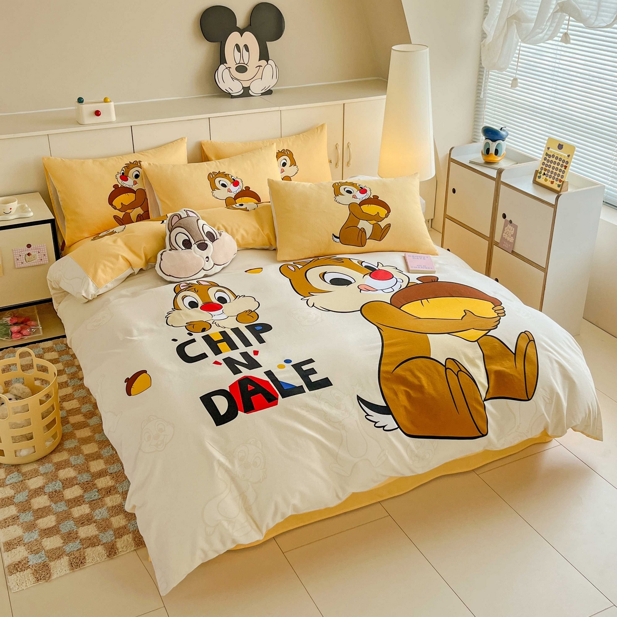 91家纺网 家纺一手货源 找家纺 玉元坊 2025年5月新品 大版卡通全棉纯棉床单床笠加厚四件套 笑脸奇奇