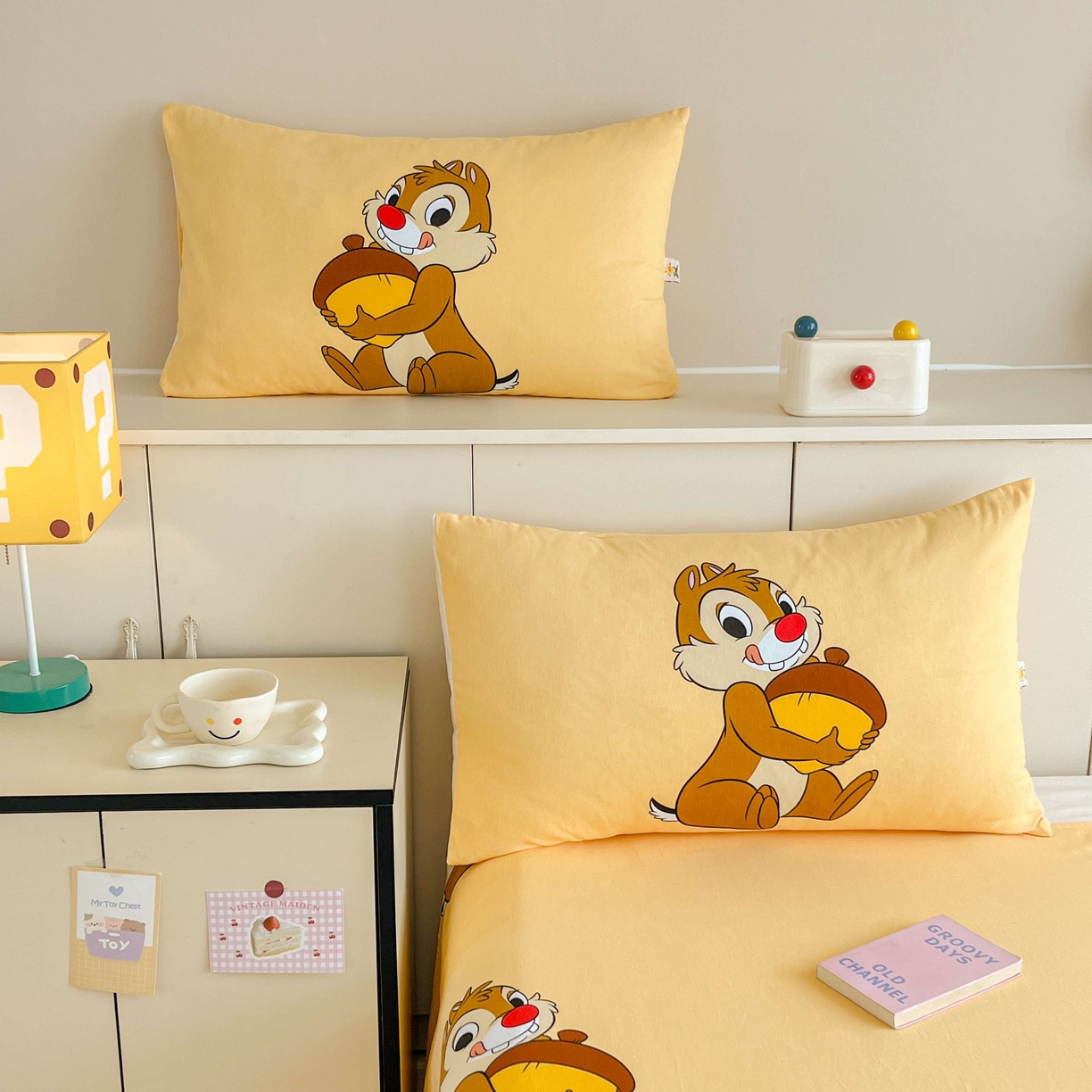 91家纺网 家纺一手货源 找家纺 玉元坊 2025年5月新品 大版卡通全棉纯棉床单床笠加厚四件套 笑脸奇奇