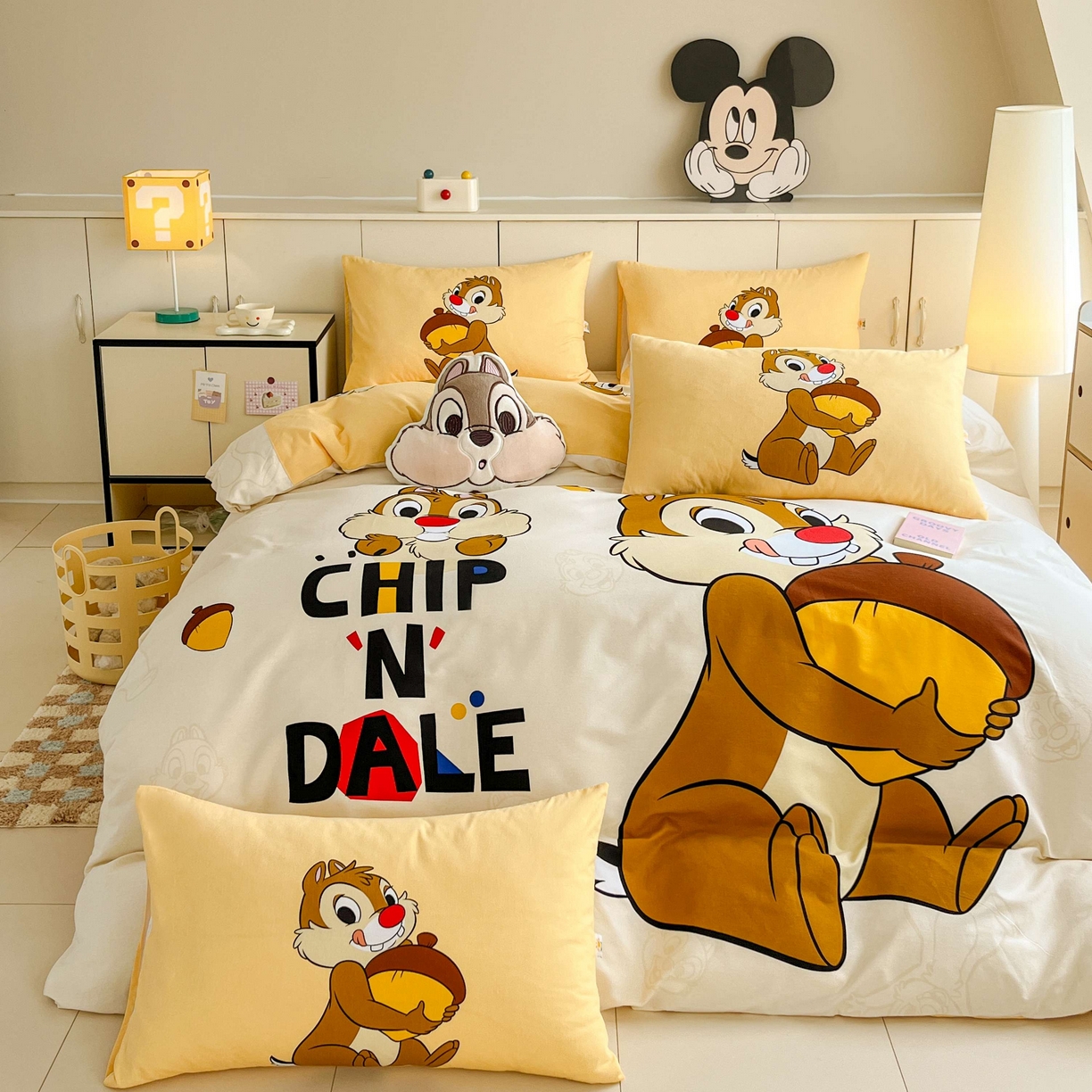 91家纺网 家纺一手货源 找家纺 玉元坊 2025年5月新品 大版卡通全棉纯棉床单床笠加厚四件套 笑脸奇奇