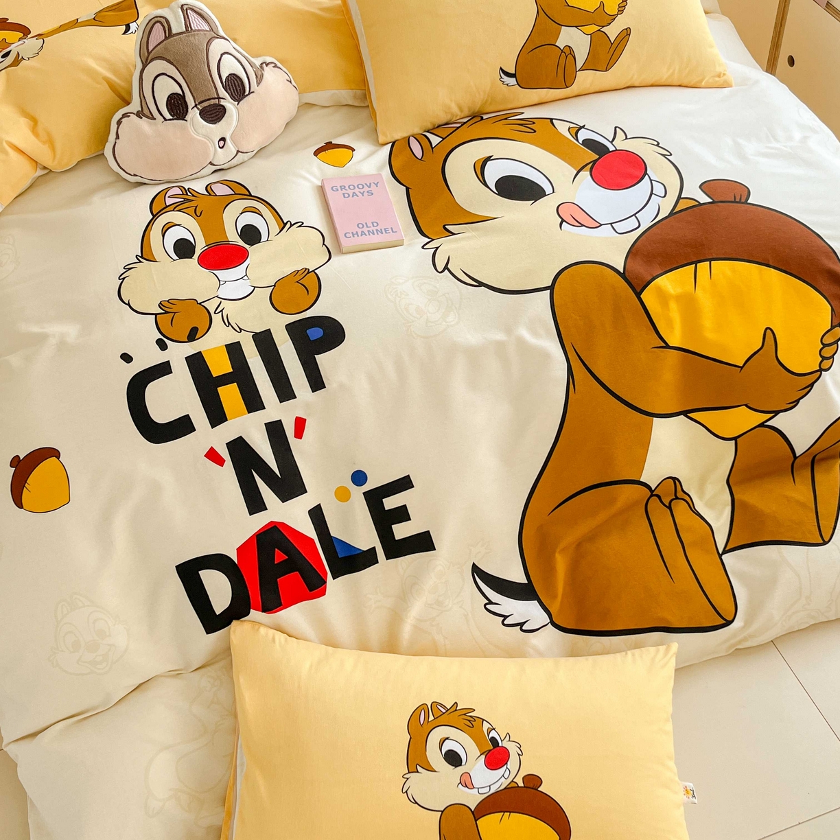 91家纺网 家纺一手货源 找家纺 玉元坊 2025年5月新品 大版卡通全棉纯棉床单床笠加厚四件套 笑脸奇奇