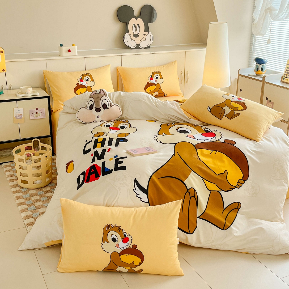 91家纺网 家纺一手货源 找家纺 玉元坊 2025年5月新品 大版卡通全棉纯棉床单床笠加厚四件套 笑脸奇奇