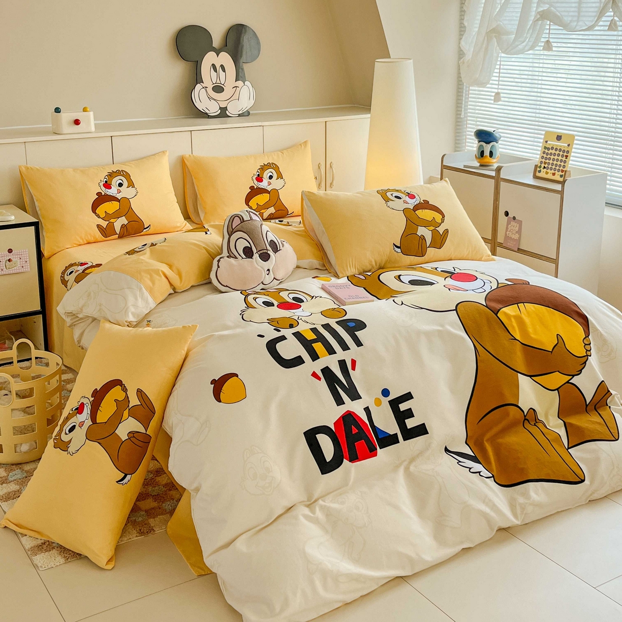 91家纺网 家纺一手货源 找家纺 玉元坊 2025年5月新品 大版卡通全棉纯棉床单床笠加厚四件套 笑脸奇奇