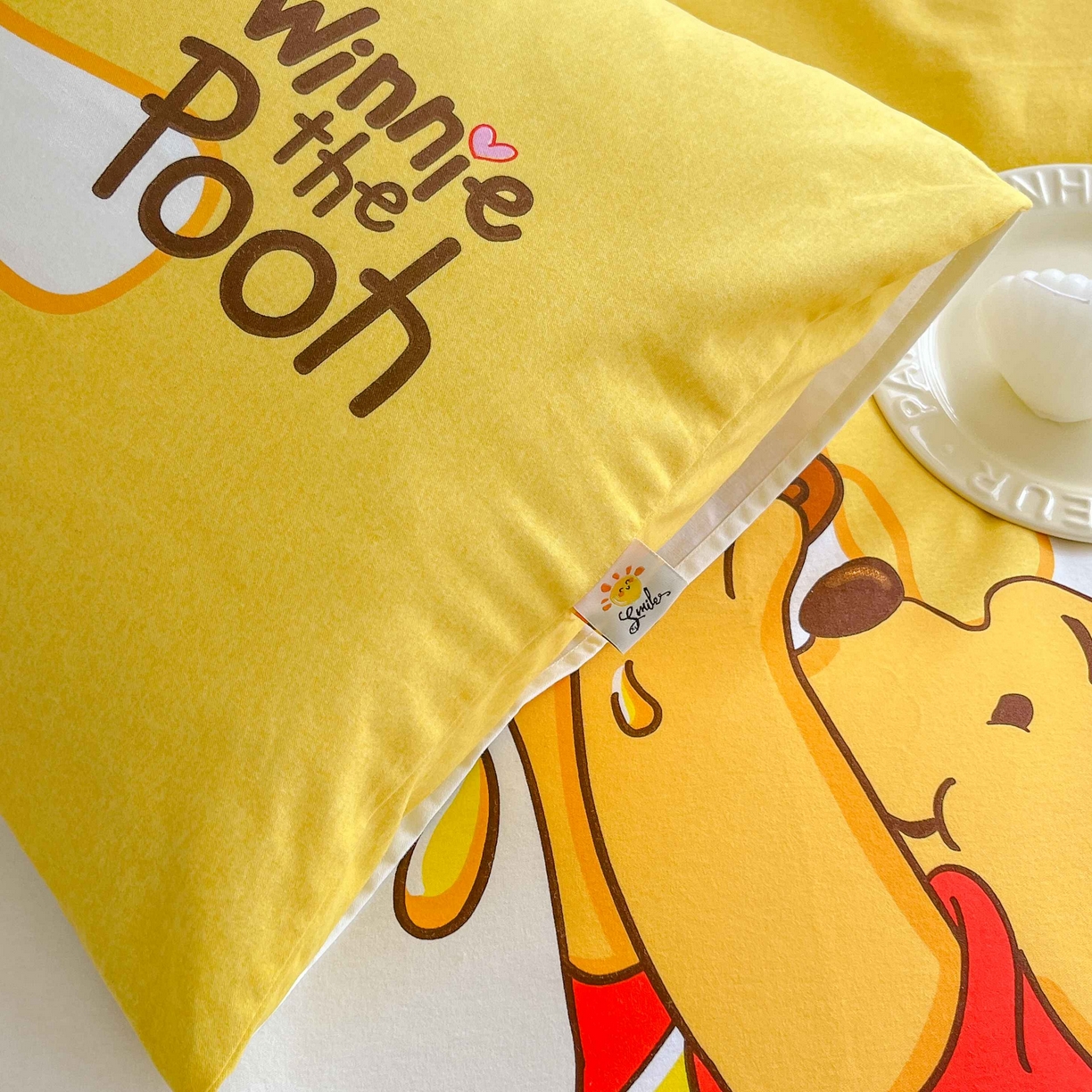 91家纺网 家纺一手货源 找家纺 玉元坊 2025年5月新品 大版卡通全棉纯棉床单床笠加厚四件套 熊熊的爱