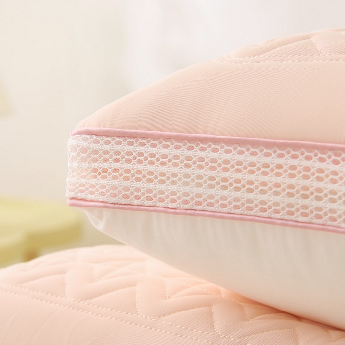 91家纺网 家纺一手货源 找家纺 佳尚枕芯 2025新款夏季超柔凉感冰丝乳胶枕头家用成人护颈椎助睡眠枕芯枕头 定型款-粉玉 48x74cm/只 高枕