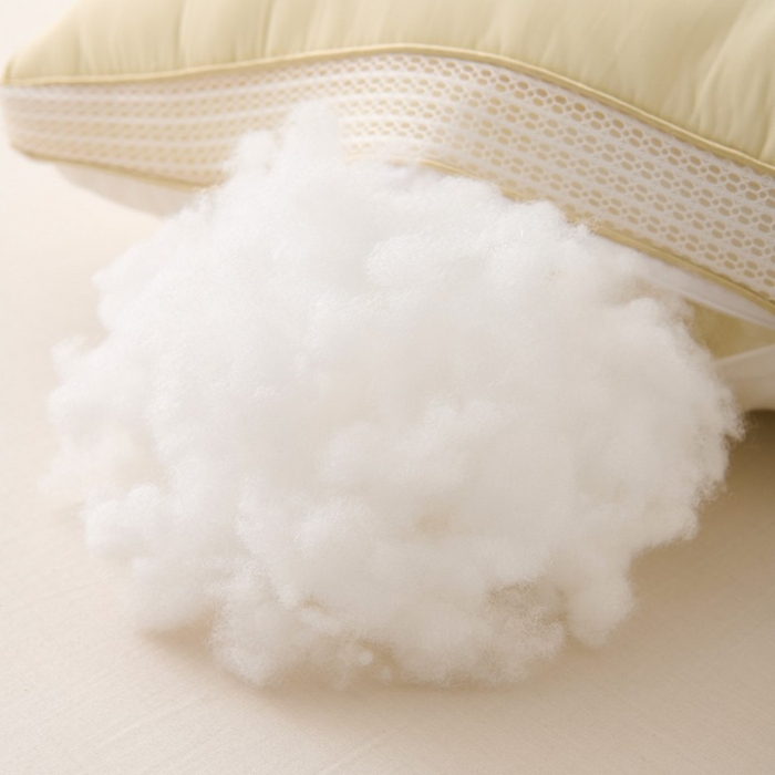 91家纺网 家纺一手货源 找家纺 佳尚枕芯 2025新款夏季超柔凉感冰丝乳胶枕头家用成人护颈椎助睡眠枕芯枕头 定型款-米黄 48x74cm/只 高枕