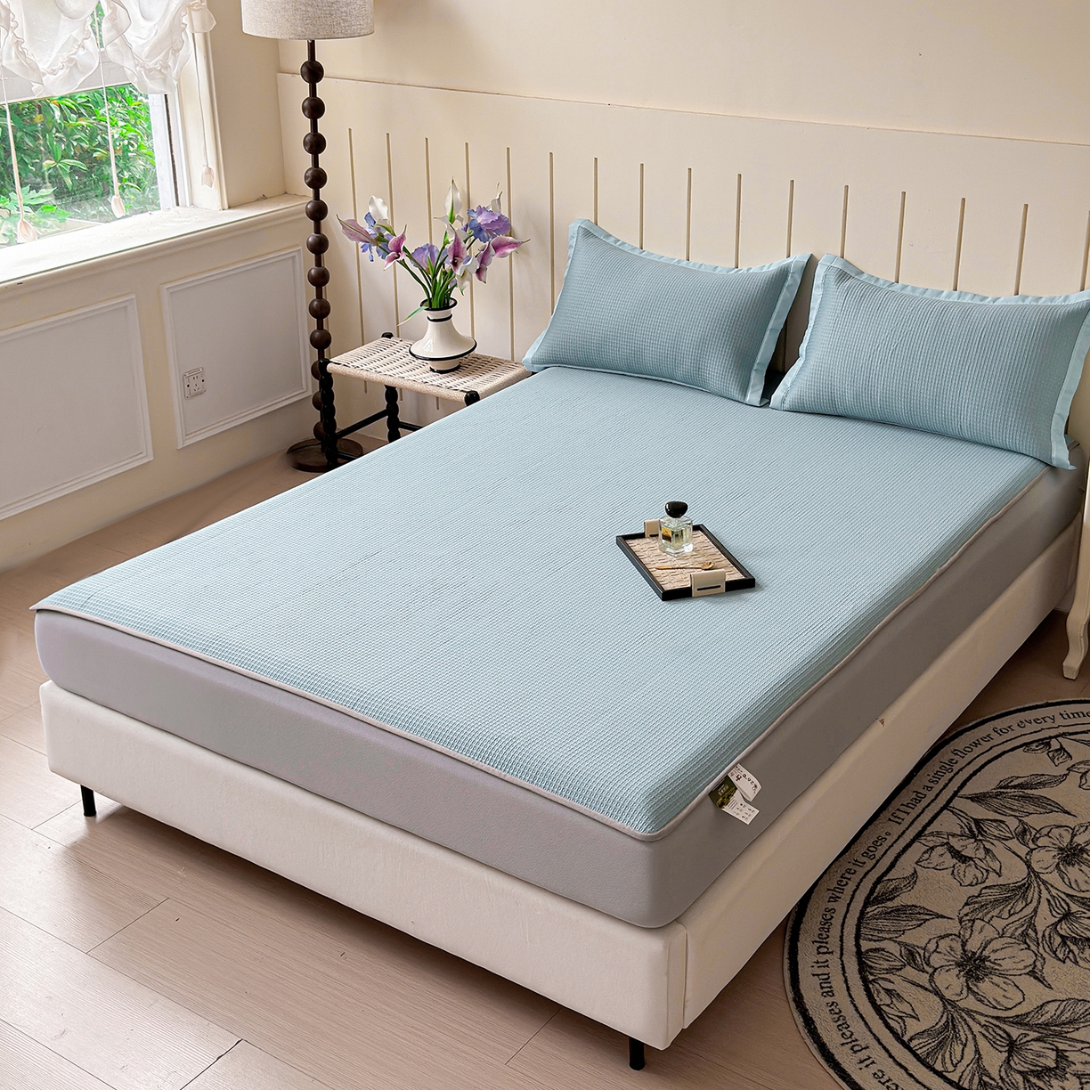 91家纺网 家纺一手货源 找家纺 （总）瑞兴纺 2025新款复合加厚高克重凉感席床笠款