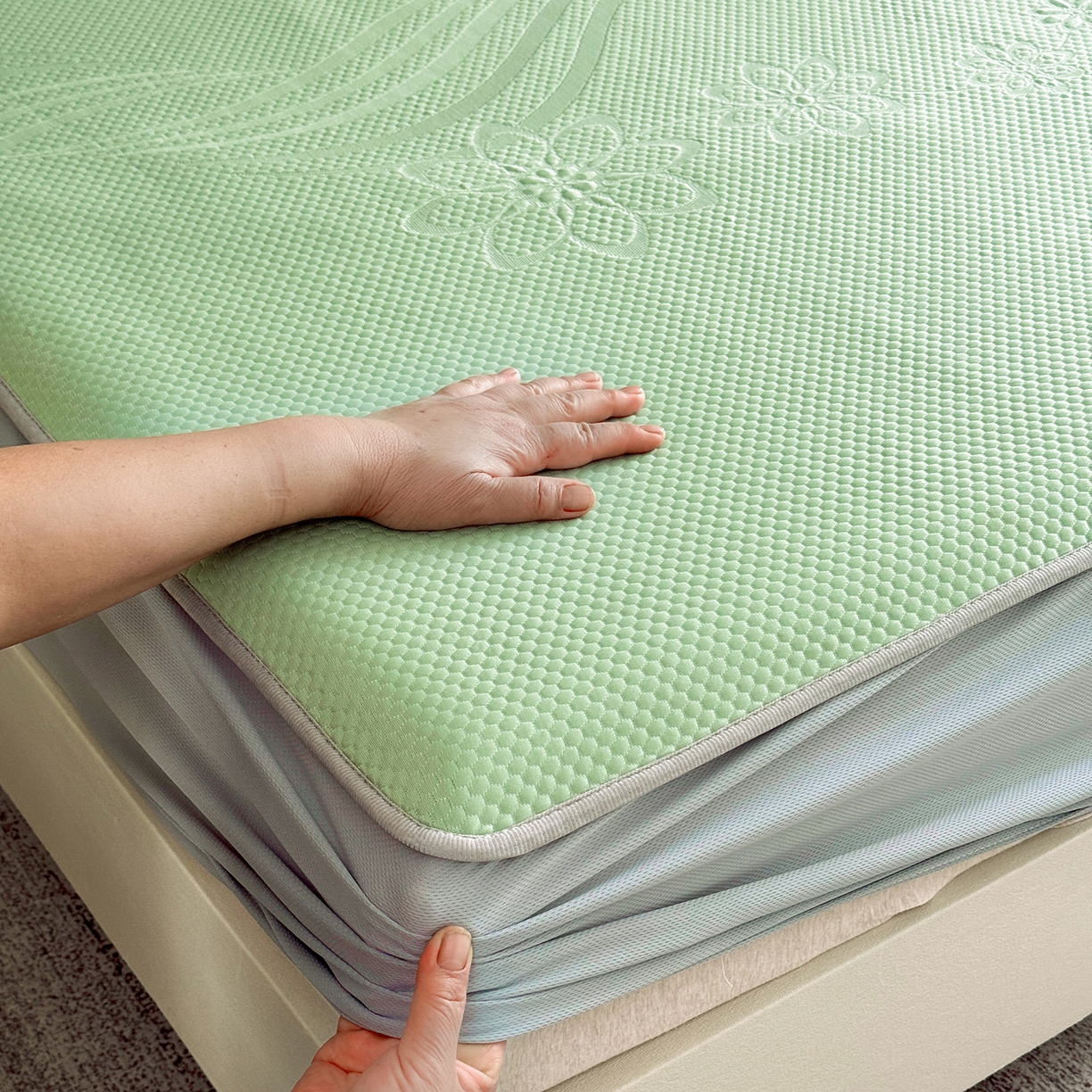 91家纺网 家纺一手货源 找家纺 （总）瑞兴纺 2025新款复合加厚高克重凉感席床笠款