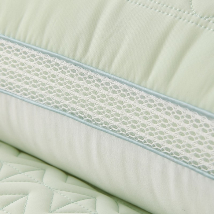 91家纺网 家纺一手货源 找家纺 佳尚枕芯 2025新款夏季超柔凉感冰丝乳胶枕芯枕头 绿色 48x74cm/只 高枕