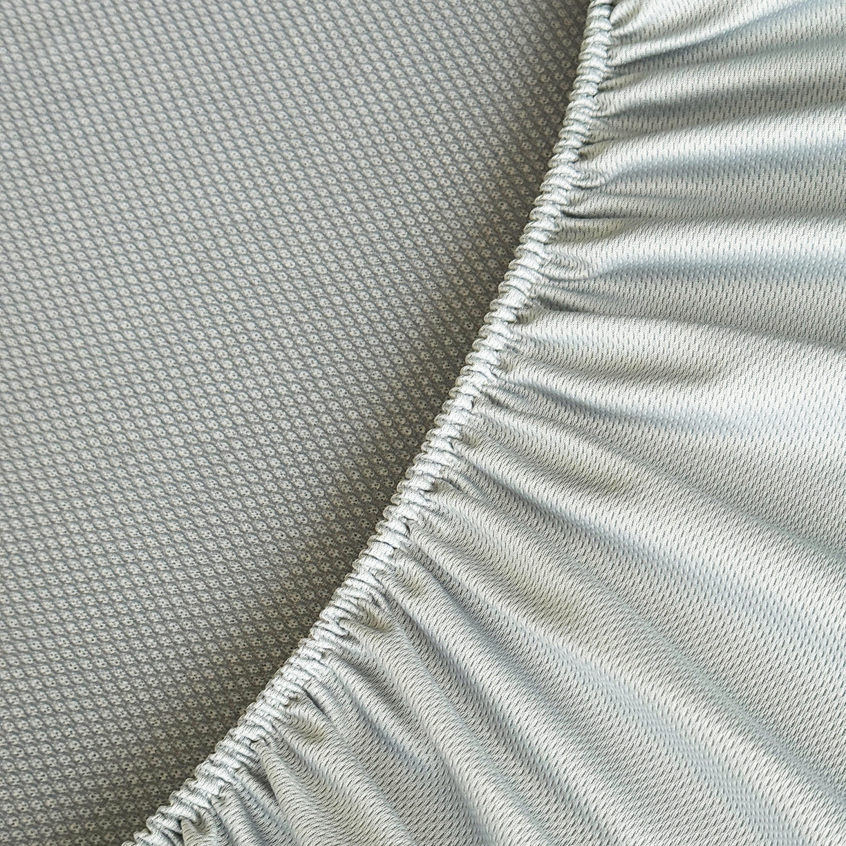 91家纺网 家纺一手货源 找家纺 瑞兴纺 2025新款复合加厚高克重凉感席床笠款 五朵金花-灰