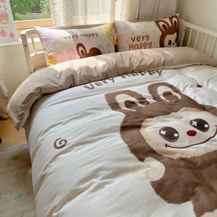 91家纺网 家纺一手货源 找家纺 美乐迪家纺 2025新款大版全棉套件四件套 布布