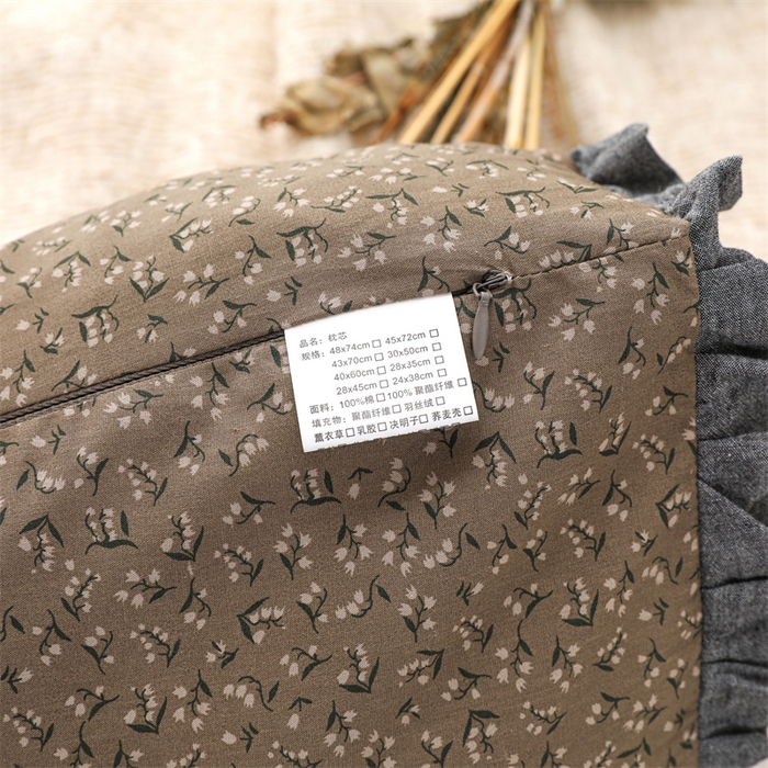 91家纺网 家纺一手货源 找家纺 总织布人 全棉小碎花小蛮腰全荞麦枕头枕芯50*22*8CM