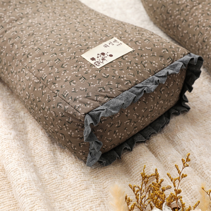 91家纺网 家纺一手货源 找家纺 总织布人 全棉小碎花小蛮腰全荞麦枕头枕芯50*22*8CM