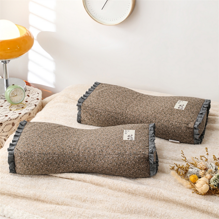 总织布人 全棉小碎花小蛮腰全荞麦枕头枕芯50*22*8CM