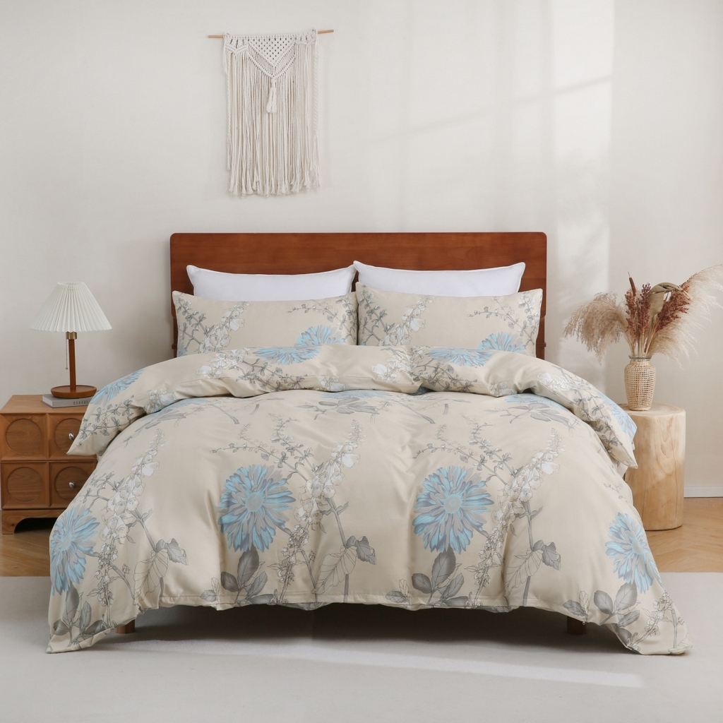 91家纺网 家纺一手货源 找家纺 （总）子不语家纺2025新款跨境外贸 大版印花三件套亚马逊Temu速卖 通Shein沃尔玛专供