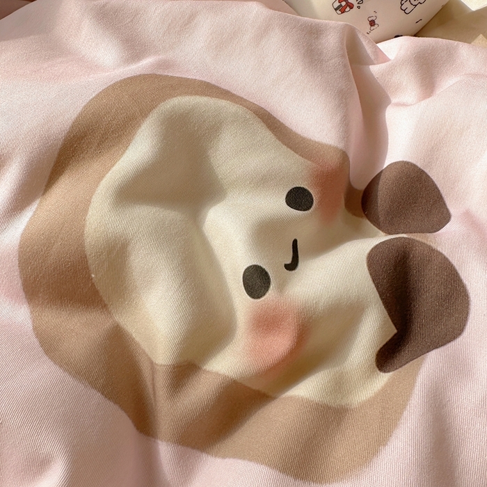 91家纺网 家纺一手货源 找家纺 美乐迪家纺 2025新款大版全棉套件四件套 小蛋糕