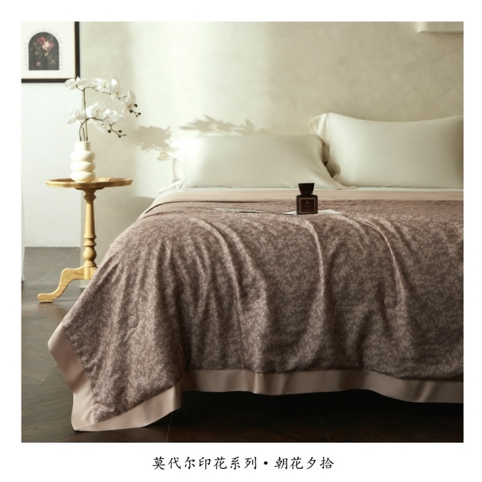 91家纺网 家纺一手货源 找家纺 （总）2025新款【DM】莫代尔印花小碎花夏被-风格一