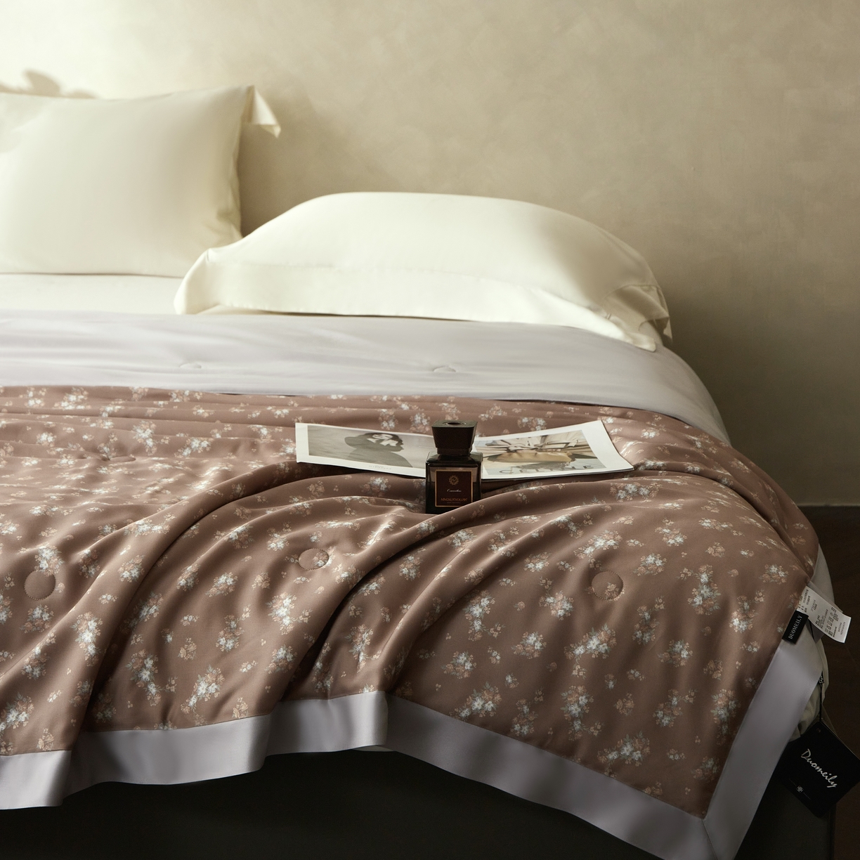 2025新款【DM】莫代尔印花小碎花夏被-风格一 琉璃（咖）