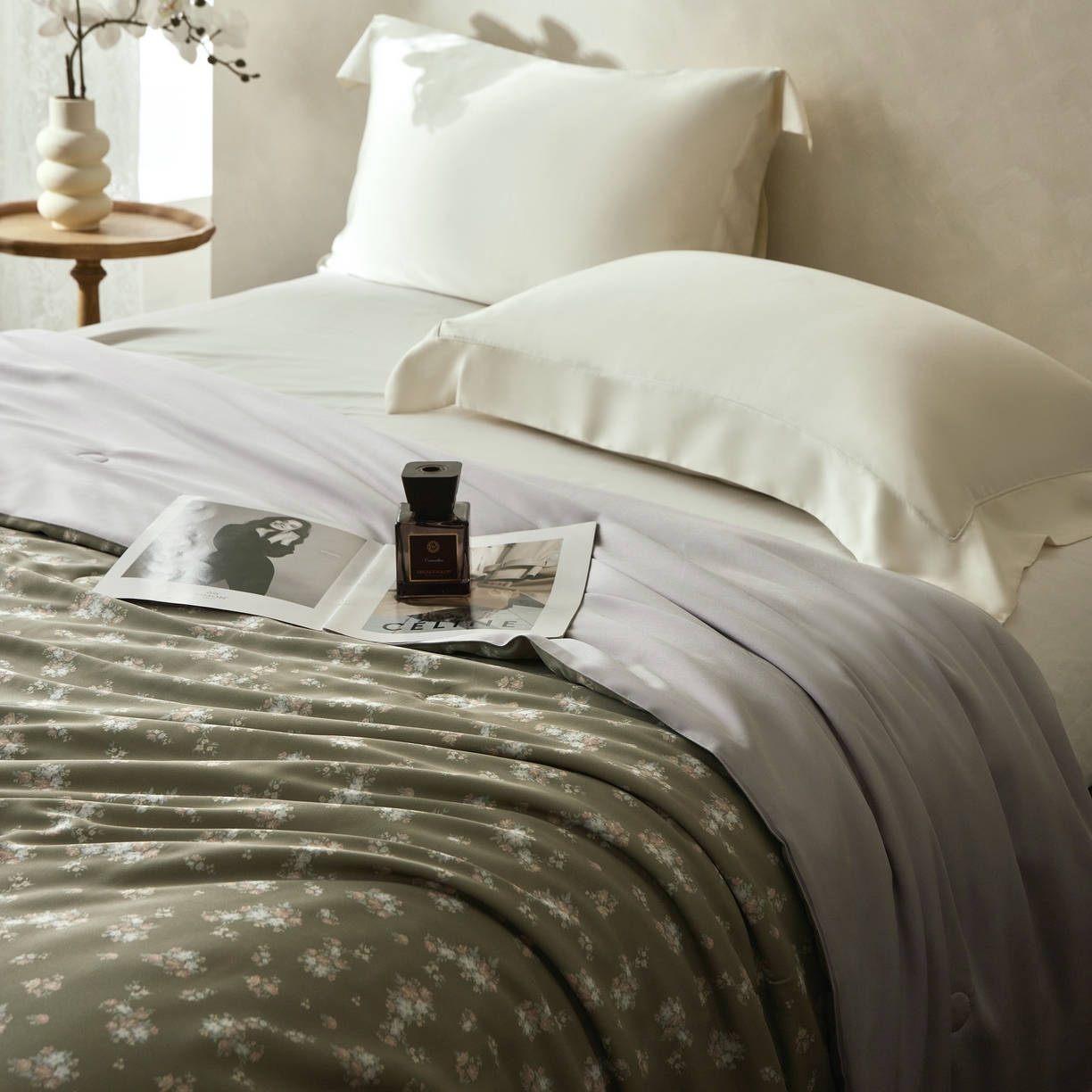 91家纺网 家纺一手货源 找家纺 2025新款【DM】莫代尔印花小碎花夏被-风格一 琉璃（绿）