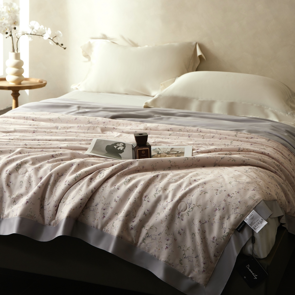 91家纺网 家纺一手货源 找家纺 2025新款【DM】莫代尔印花小碎花夏被-风格一 清蔓