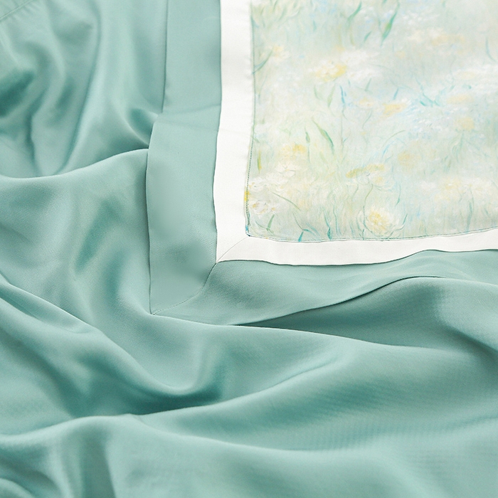 91家纺网 家纺一手货源 找家纺 （总）薇玛仕 2025新款100支兰精天丝数码印花可水洗蚕丝夏凉被空调被