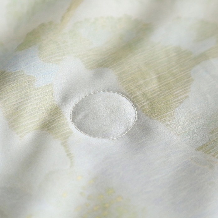 91家纺网 家纺一手货源 找家纺 薇玛仕 2025新款100支兰精天丝数码印花可水洗蚕丝夏凉被空调被 伊芙琳 绿