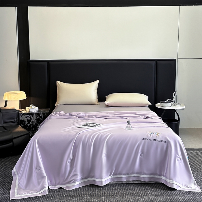 91家纺网 家纺一手货源 找家纺 （总）薇玛仕 2025新款绣花款80支兰精天丝可水洗蚕丝夏凉被空调被