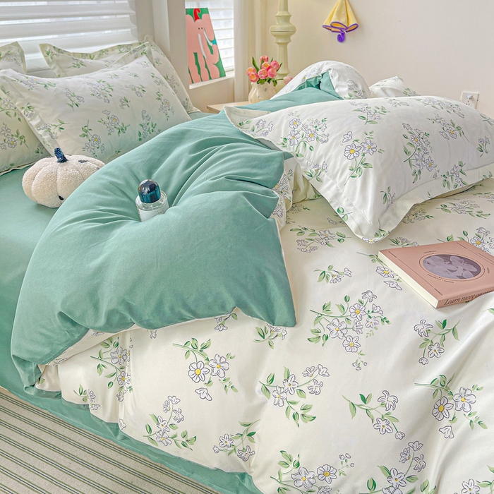 91家纺网 家纺一手货源 找家纺 朵朵家纺 2025新款芦荟棉亲肤印花系列被套单件-单被套 寻香