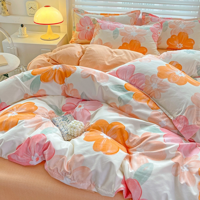 91家纺网 家纺一手货源 找家纺 朵朵家纺 2025新款芦荟棉亲肤印花系列被套单件-单被套 花夕