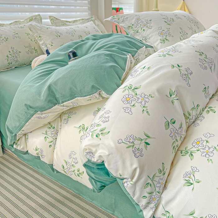 91家纺网 家纺一手货源 找家纺 朵朵家纺 2025新款芦荟棉亲肤印花系列被套单件-单被套 寻香