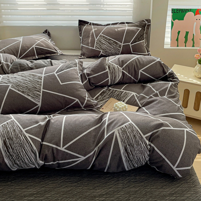 91家纺网 家纺一手货源 找家纺 朵朵家纺 2025新款芦荟棉亲肤印花系列被套单件-单被套 爱尚灰