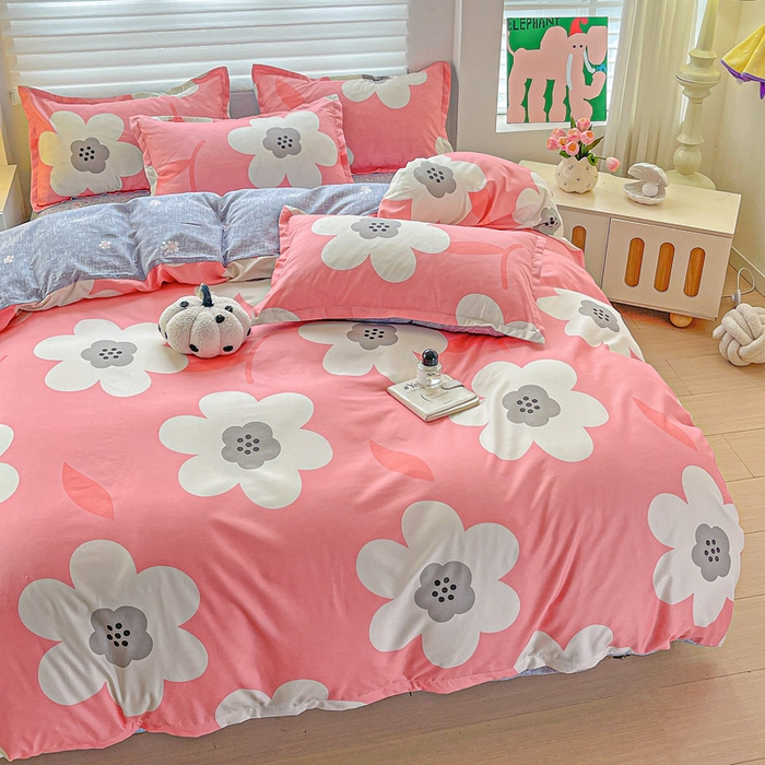 91家纺网 家纺一手货源 找家纺 朵朵家纺 2025新款芦荟棉亲肤印花系列被套单件-单被套 朵朵花开