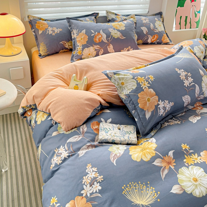 91家纺网 家纺一手货源 找家纺 朵朵家纺 2025新款芦荟棉亲肤印花系列被套单件-单被套 初梦