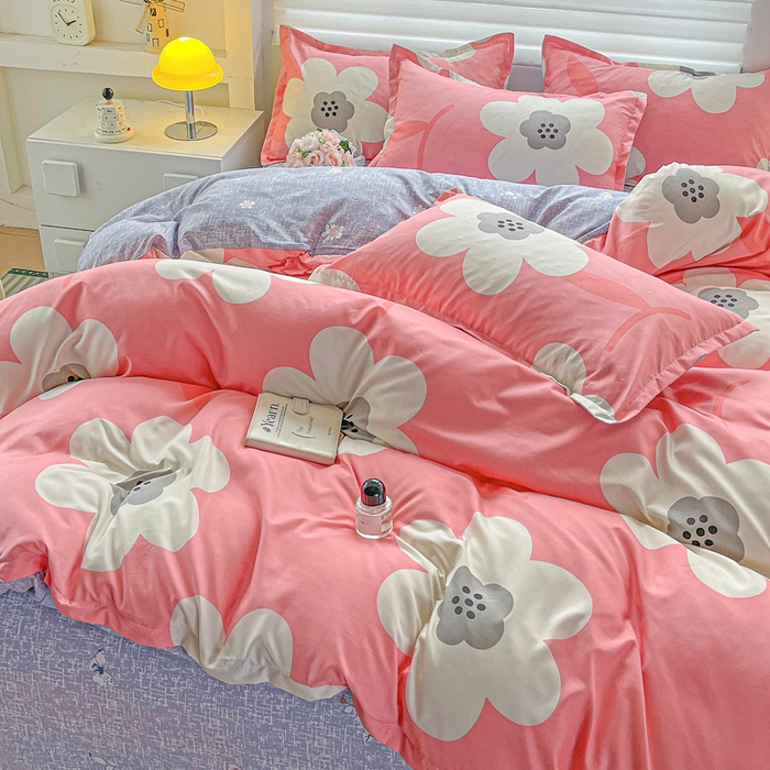 91家纺网 家纺一手货源 找家纺 朵朵家纺 2025新款芦荟棉亲肤印花系列被套单件-单被套 朵朵花开